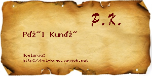 Pál Kunó névjegykártya