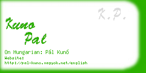 kuno pal business card